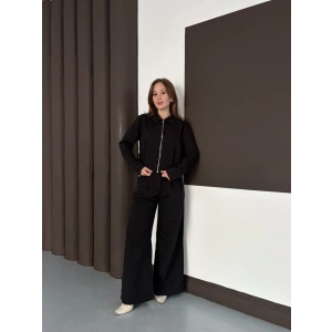 Trenç takım alt üst siyah ons