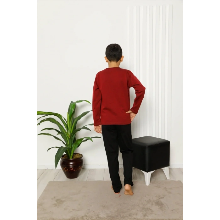 Moda Çocuk Pamuk Uzun Kollu Pijama Takımı