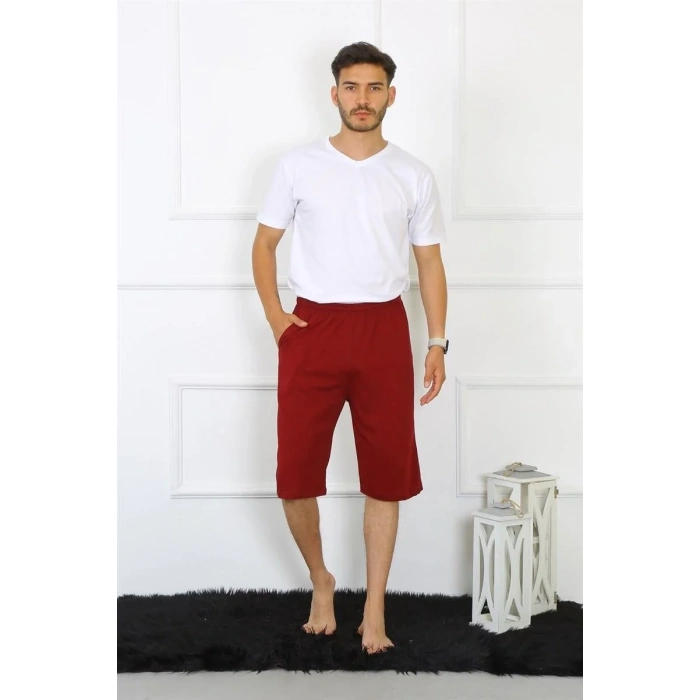 Moda Erkek Cepli Pamuk Lakost Kapri Bordo