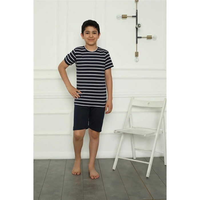 Moda Erkek Çocuk Penye Şortlu Pijama Takım