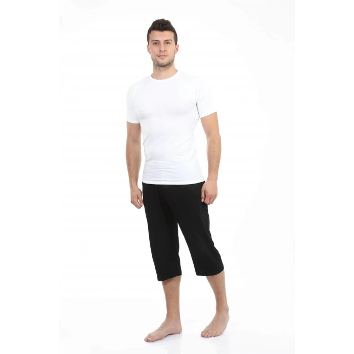 Moda Erkek Pamuk Kapri Siyah