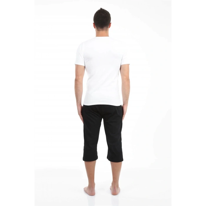 Moda Erkek Pamuk Kapri Siyah