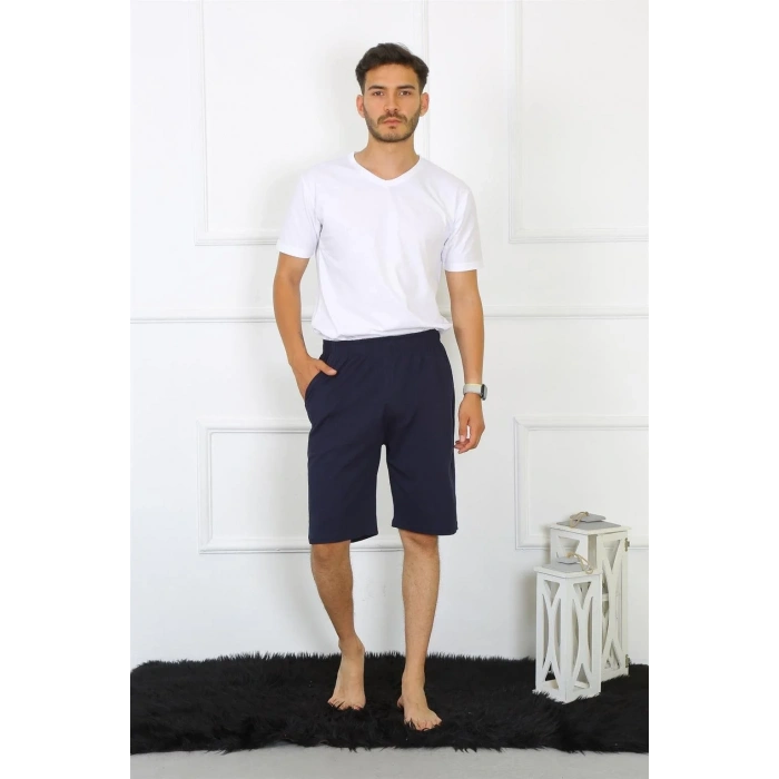 Moda Erkek Pamuk Lacivert Kapri