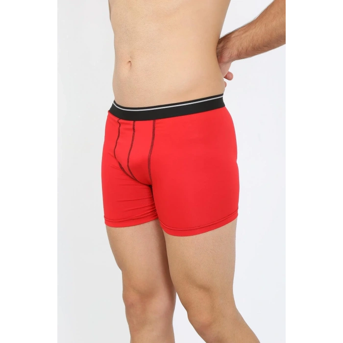 Moda Erkek Pamuk Likralı Boxer Kırmızı