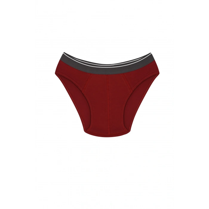 Moda Erkek Pamuk Likralı Slip Bordo