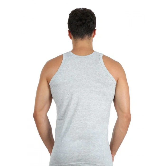 Moda Erkek Penye Atlet Gri