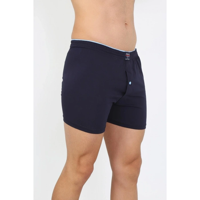 Moda Erkek Penye Boxer Lacivert