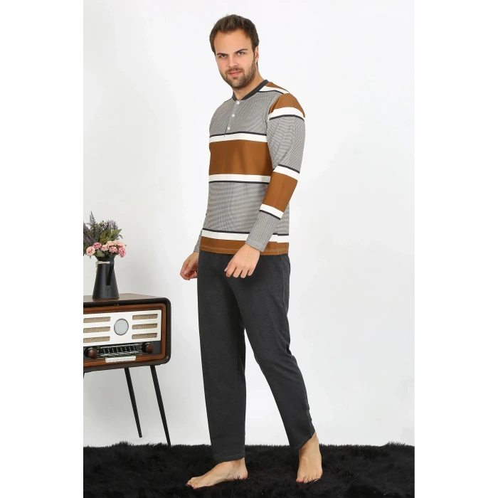 Moda Erkek Uzun Kol Penye Pijama Takım