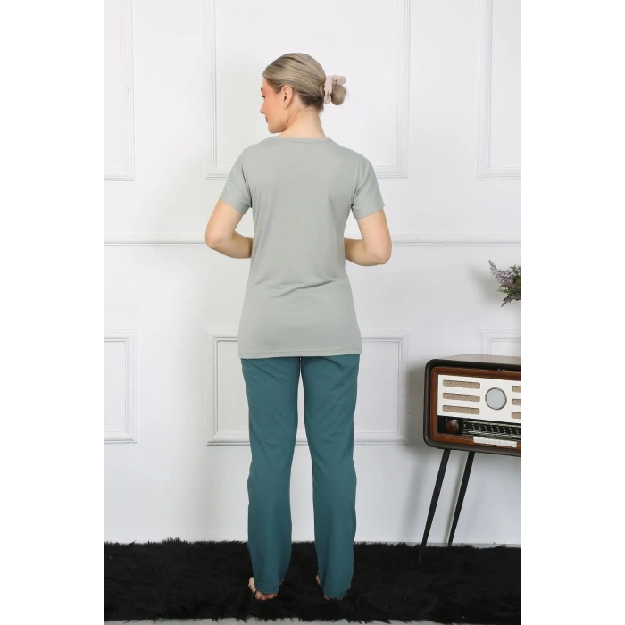 Moda Kadın Kısa Kol Penye Pijama Takımı