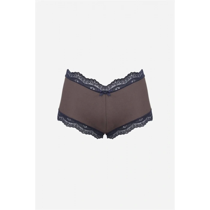 Moda Kadın Pamuklu 2li Boxer Kahve