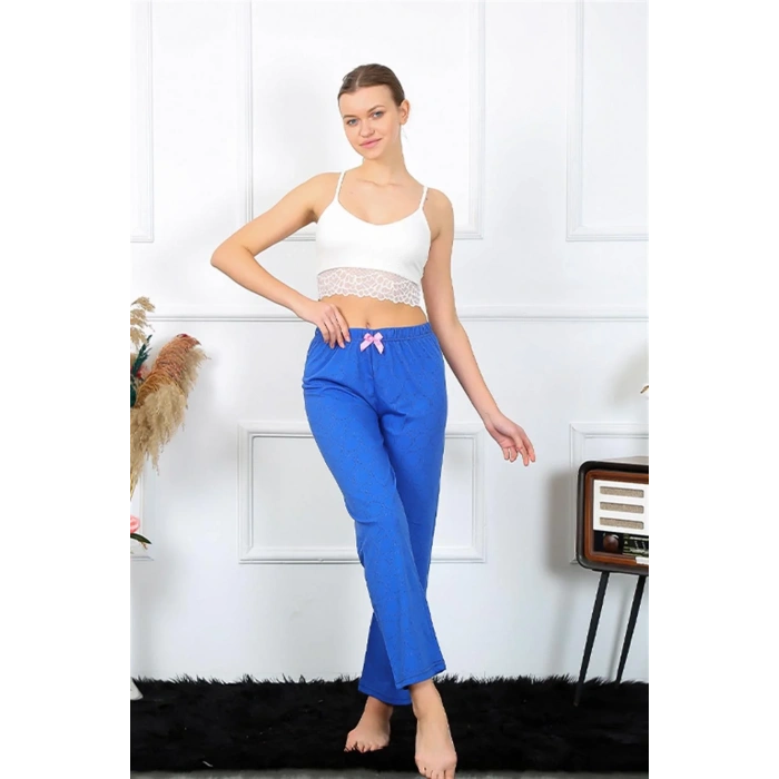 Moda Kadın Pamuklu Alt Pijama Saks