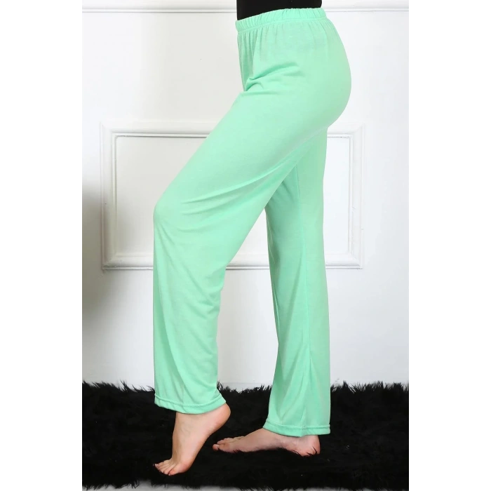 Moda Kadın Pamuklu Tek Alt Pijama Fıstık Yeşili