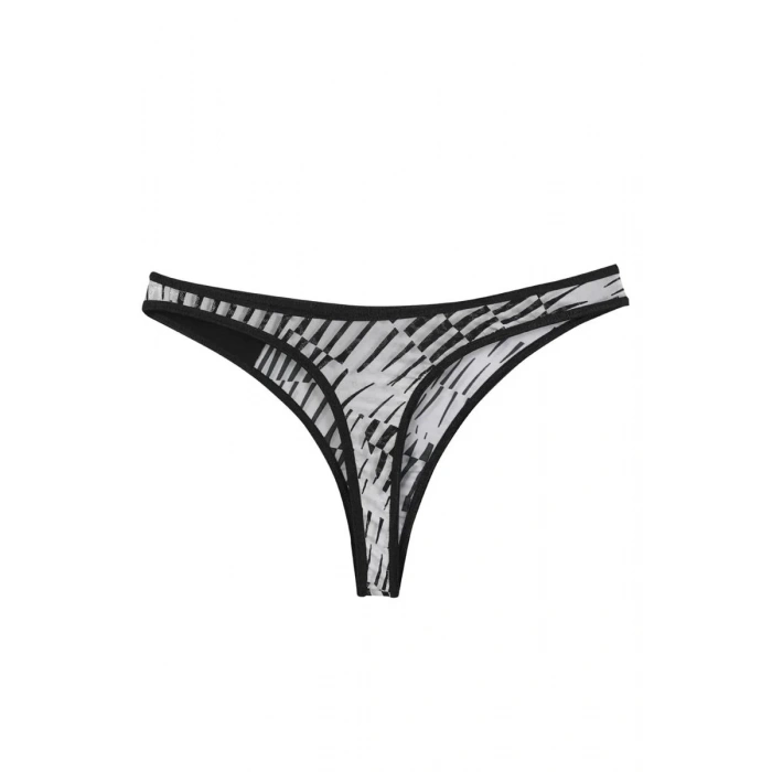 Moda Kadın Siyah Beyaz Desenli 2li Tanga Slip