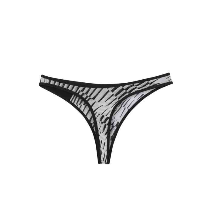 Moda Kadın Siyah Beyaz Desenli 2li Tanga Slip