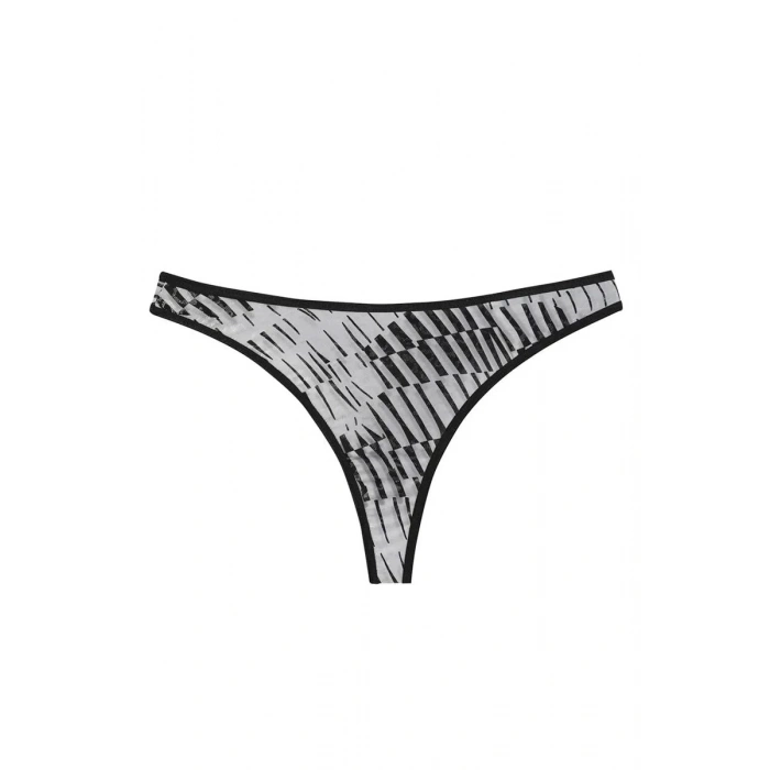 Moda Kadın Siyah Beyaz Desenli 2li Tanga Slip