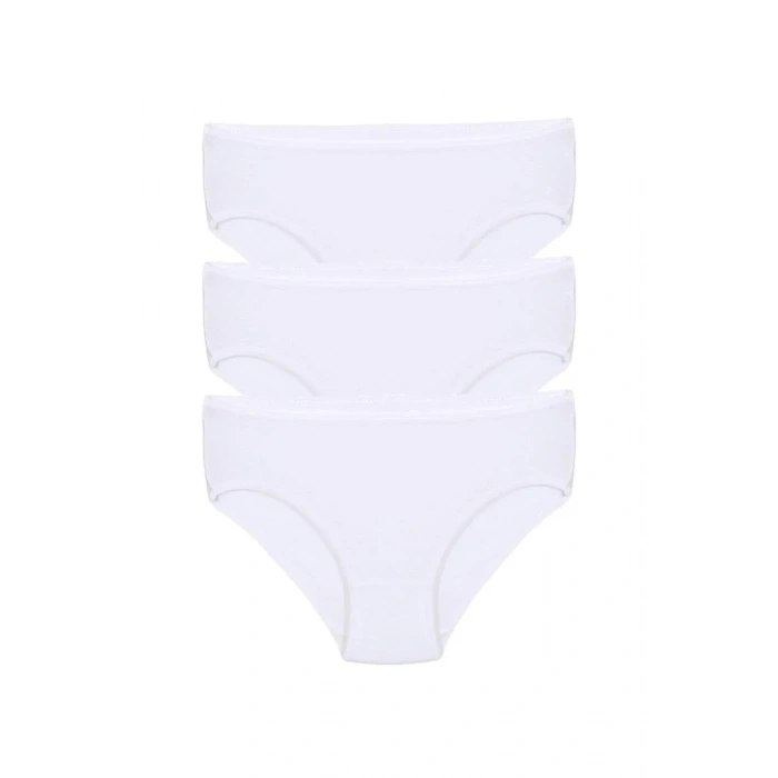 Moda Kız Çocuk 3lü Beyaz Külot