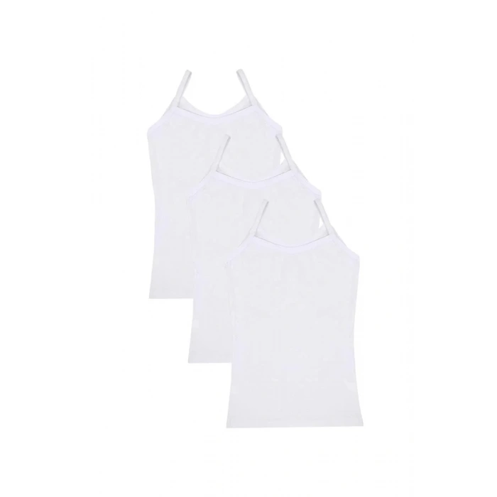 Moda Kız Çocuk 3lü İp Askılı Atlet