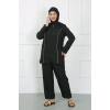 Moda Büyük Beden Tesettür Büyük Mayo Siyah