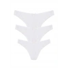 Moda Dantelli 3lü Tanga Külot Ekru