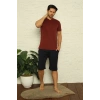 Moda Erkek Bordo 3lü Pijama Takım Bordo