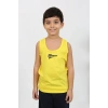 Moda Erkek Çocuk Sıfır Kol Penye Pijama Takım Sarı