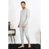 Moda Erkek Pamuk Gri İçlik Takım