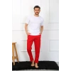 Moda Erkek Pamuk Kırmızı Tek Alt Pijama