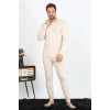 Moda Erkek Pamuk Krem İçlik Takım