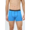 Moda Erkek Pamuk Likralı Boxer Mavi