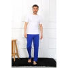 Moda Erkek Pamuk Saks Tek Alt Pijama