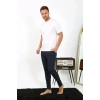 Moda Erkek Pamuk Tek Alt Pijama Lacivert