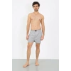 Moda Erkek Penye Boxer Gri