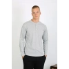 Moda Erkek Penye Uzun Kol Pijama Takımı GRİ