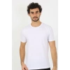 Moda Erkek Sıfır Yaka Beyaz Penye Atlet