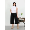 Moda Kadın Büyük Beden Bürümcük Kapri
