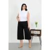 Moda Kadın Büyük Beden Bürümcük Kapri