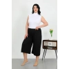 Moda Kadın Büyük Beden Bürümcük Kapri