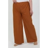 Moda Kadın Büyük Beden Bürümcük Pantolon Kremit