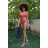 Moda Kadın Destekli Fiyonklu Alt Üst Kırmızı Bikini Takım