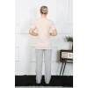 Moda Kadın Kısa Kol Penye Pijama Takım