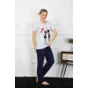Moda Kadın Kısa Kol Penye Pİjama Takımı