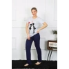 Moda Kadın Kısa Kol Penye Pİjama Takımı