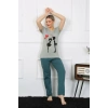 Moda Kadın Kısa Kol Penye Pijama Takımı