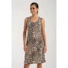 Moda Kadın Leopar Desenli Gecelik