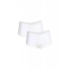 Moda Kadın Pamuklu 2li Boxer Beyaz