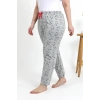 Moda Kadın Pamuklu Büyük Beden Alt Pijama Gri