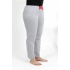 Moda Kadın Pamuklu Büyük Beden Alt Pijama Gri