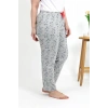 Moda Kadın Pamuklu Büyük Beden Alt Pijama Gri
