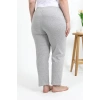 Moda Kadın Pamuklu Büyük Beden Alt Pijama Gri