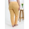 Moda Kadın Pamuklu Büyük Beden Alt Pijama Sarı